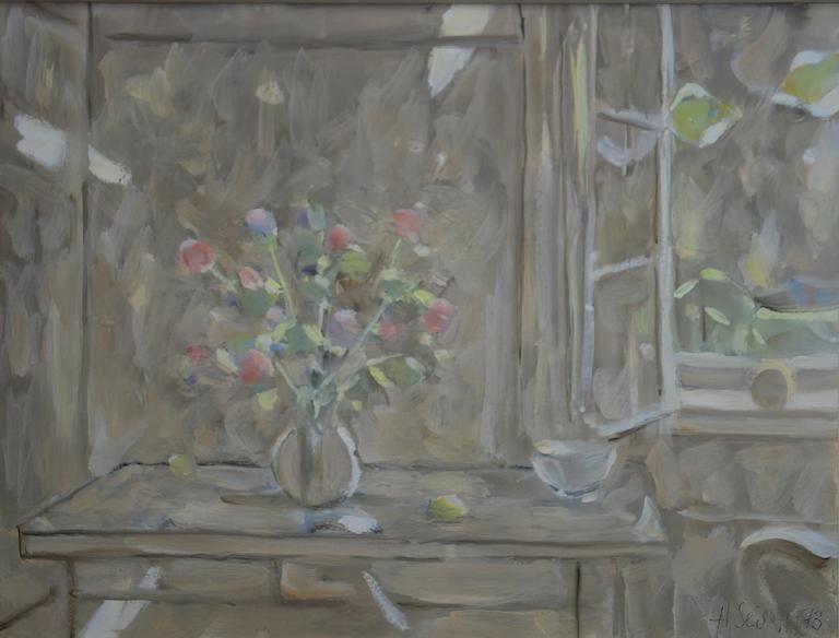 Catalogue raisonné, Hans Seiler, Fleurs grises devant la fenêtre, 1973