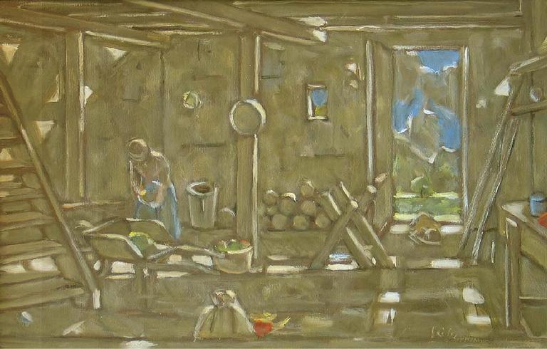 Catalogue raisonné, Hans Seiler, La grange (intérieur), 1975