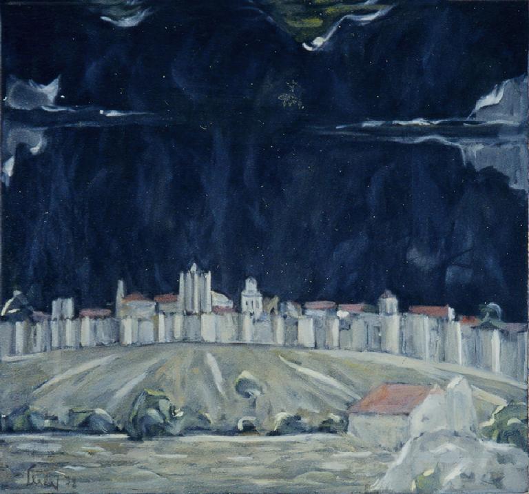 Catalogue raisonné, Hans Seiler, Les remparts d'Avila (ciel noir), 1978