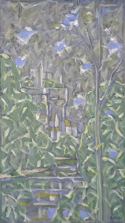 Catalogue raisonné, Hans Seiler, Château de Beynac(bleu), 1980