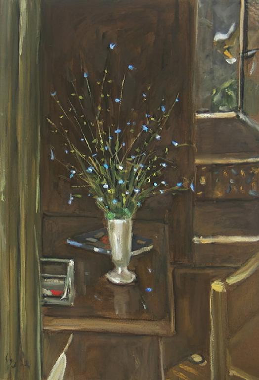 Catalogue raisonné, Hans Seiler, Fleurs sur fond brun, circa 1980