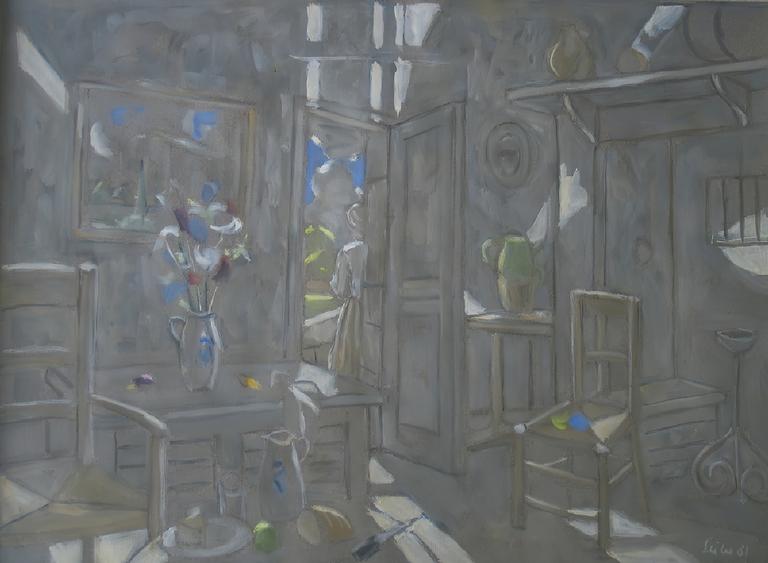 Catalogue raisonné, Hans Seiler, Intérieur gris (à la cheminée), 1981