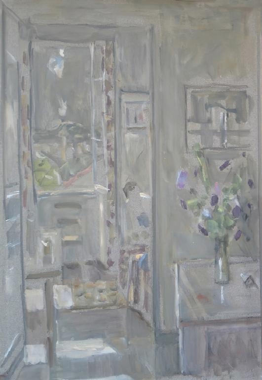 Catalogue raisonné, Hans Seiler, Intérieur gris (étude), 1984
