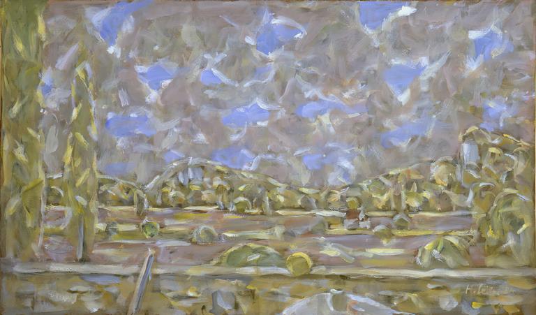 Catalogue raisonné, Hans Seiler, Vue de la terrasse (mauve), 1984