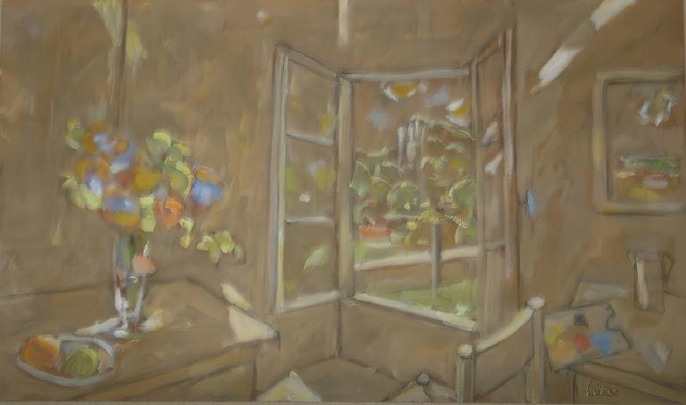 Catalogue raisonné, Hans Seiler, Intérieur avec des fleurs, circa 1984
