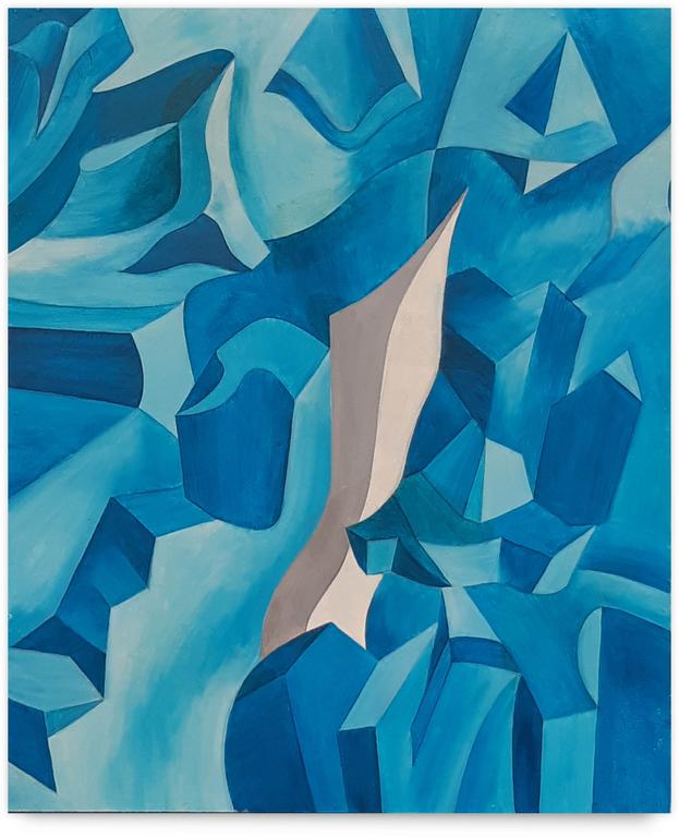 Catalogue raisonné, Jean-Paul Thaéron, Peinture "Paysage bleu" - 1972 (2)
