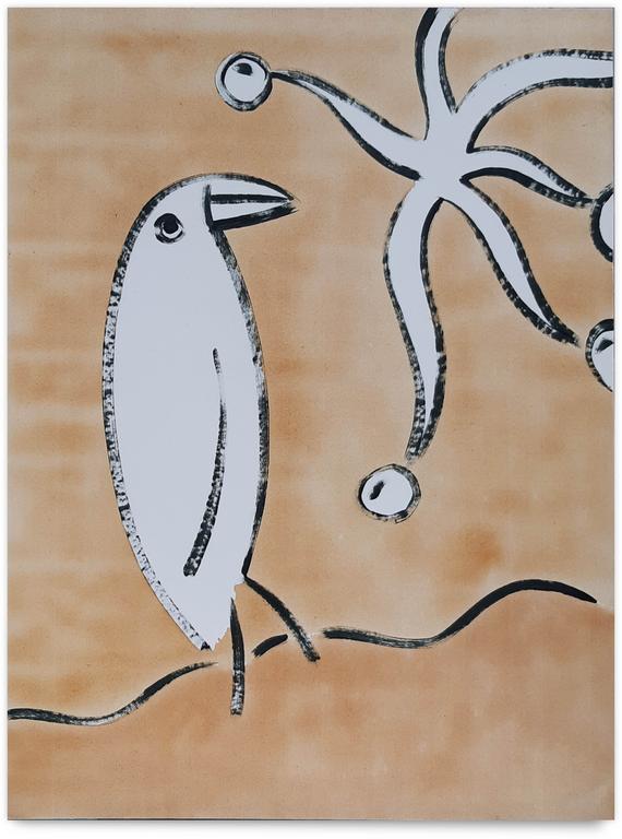 Jean-Paul Thaéron, Peinture "Oiseau, étiole de mer" - 1995