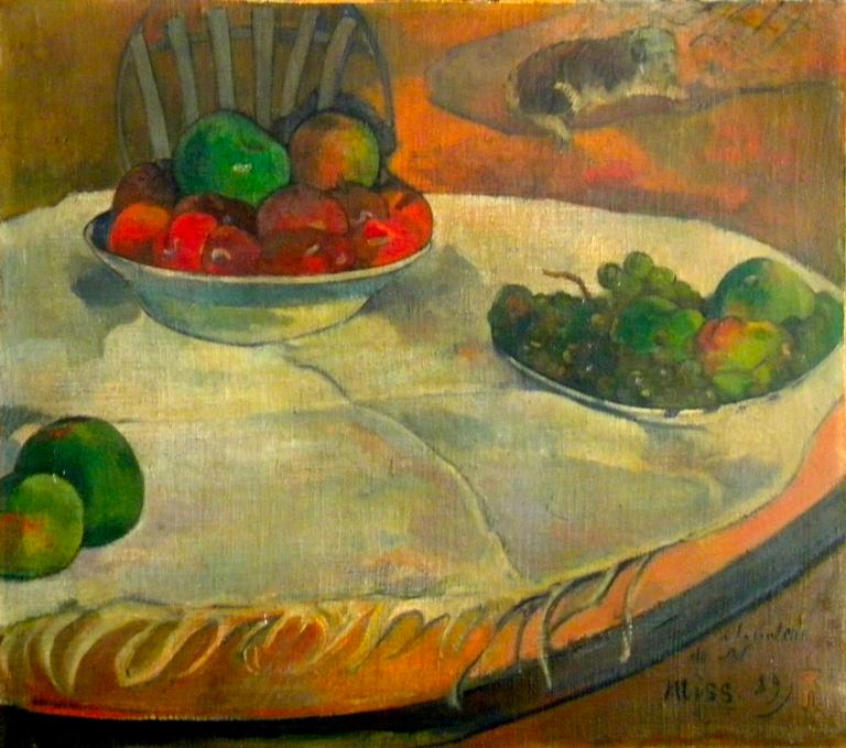Catalogue raisonné, Paul Gauguin, Nature morte à la comtesse de Ninial ou Nature morte au petit chien, 1889