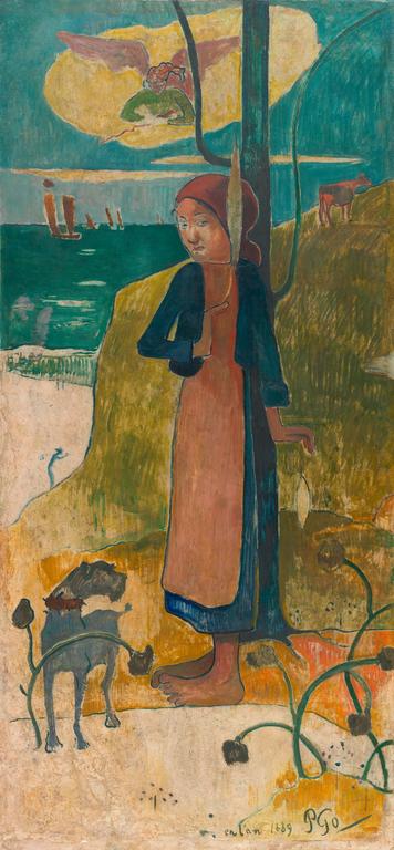 Catalogue raisonné, Paul Gauguin, Jeune bretonne au rouet ou Jeanne d'Arc, 1889