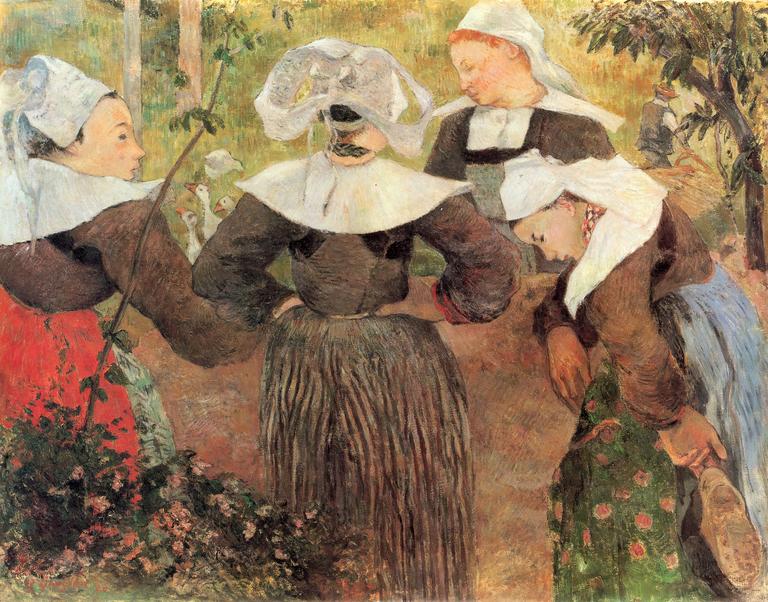 Catalogue raisonné, Paul Gauguin, Bretonnes causant ou La Danse des quatre bretonnes, 1886
