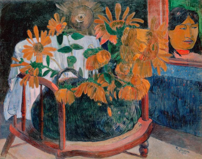 Catalogue raisonné, Paul Gauguin, Nature morte avec des tournesols sur un fauteuil (II), 1901