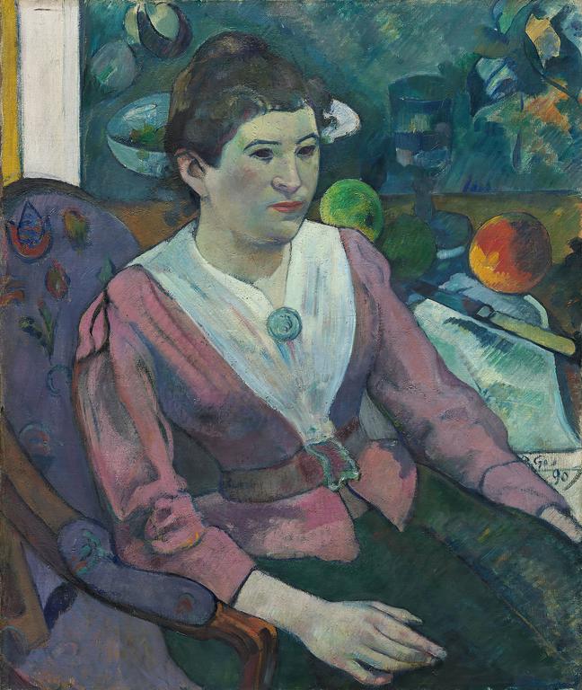 Catalogue raisonné, Paul Gauguin, Portait de femme à la nature morte de Cézanne, 1890