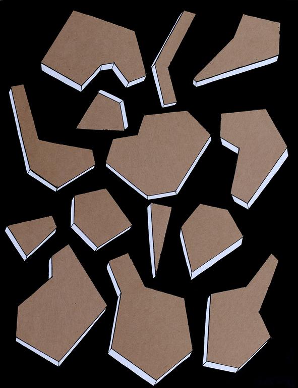 Catalogue raisonné, Henri Foucault, Relief-collage 1 - 1993
