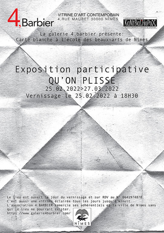 exposition participative"qu'on plisse"