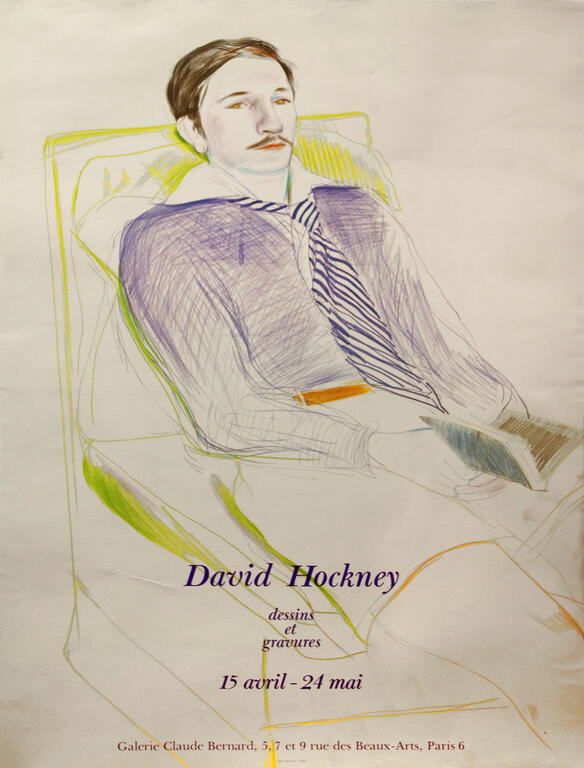 David Hockney, exposition de Dessins et gravures à la galerie Claude Bernard en 1975