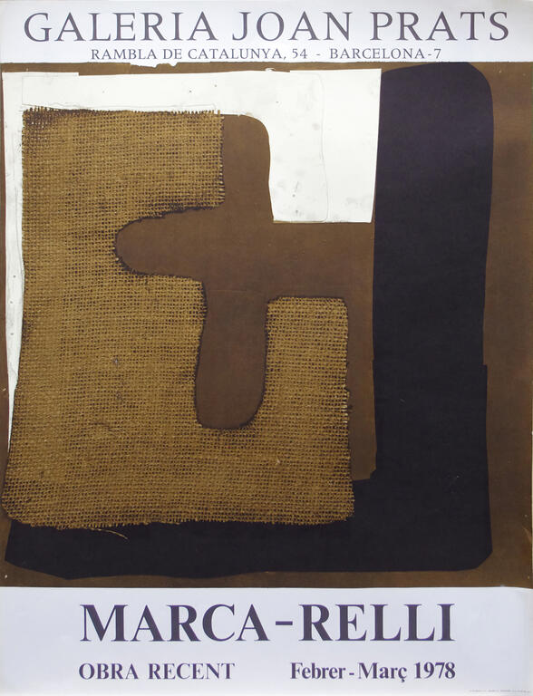 Affiche pour l'exposition Conrad Marca-Relli, galerie Joan Prats, 1978