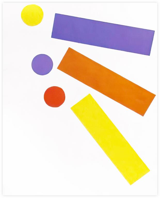 Catalogue raisonné, Albert Chubac, Collage aux rectangles et trois cercles