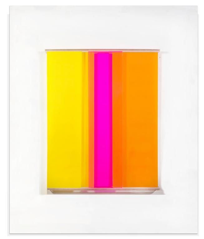 Catalogue raisonné, Albert Chubac, Sculpture modifiable orange, jaune, rose