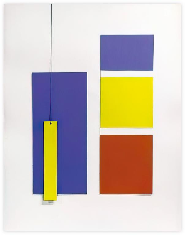 Catalogue raisonné, Albert Chubac, Collage bleu jaune rouge à la supension jaune