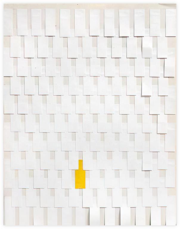 Catalogue raisonné, Albert Chubac, Collage aux lamelles blanches et une jaune