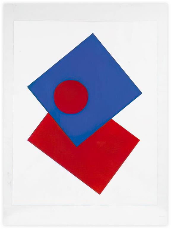 Catalogue raisonné, Albert Chubac, Collage en superposition bleue et rouge