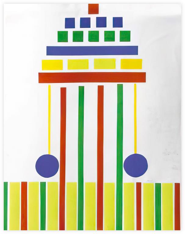 Catalogue raisonné, Albert Chubac, collage géométrique en forme de construction