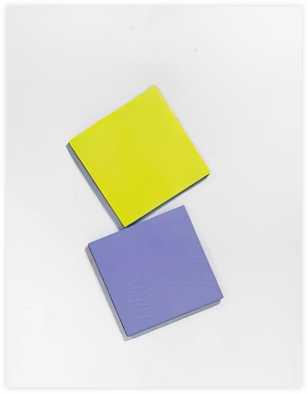 Catalogue raisonné, Albert Chubac, Collage au carré jaune et au carré bleu