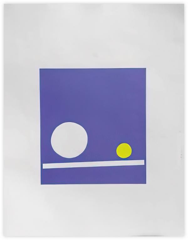 Catalogue raisonné, Albert Chubac, Collage aux disques en jaune et en blanc Collage 