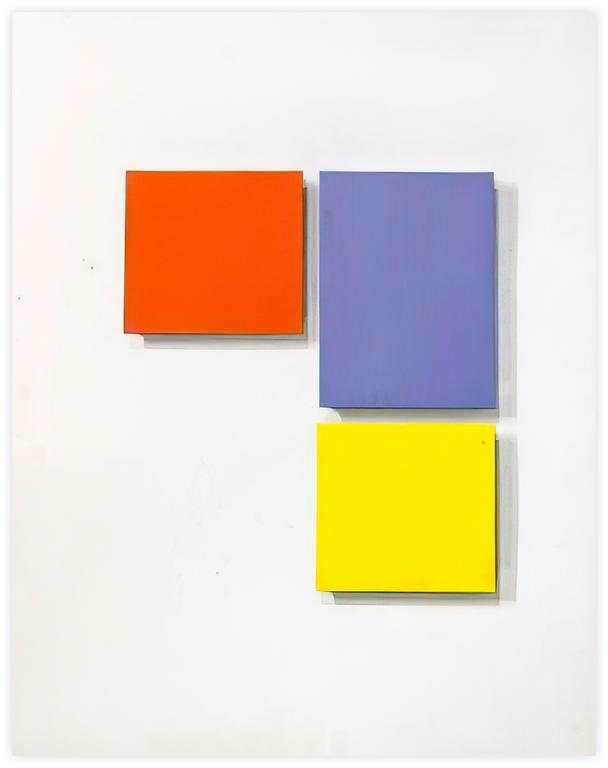 Catalogue raisonné, Albert Chubac, Collage au carré rouge opposé à une rectangle bleu
