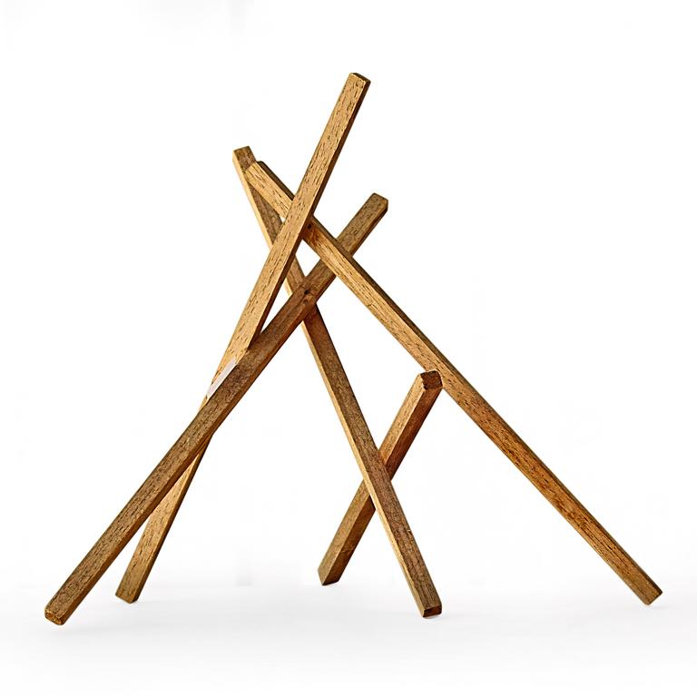 Catalogue raisonné, Albert Chubac, sculpture portique en bois naturel
