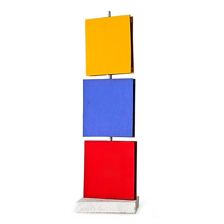Catalogue raisonné, Albert Chubac, Construction aux carrés en jaune, bleu et rouge