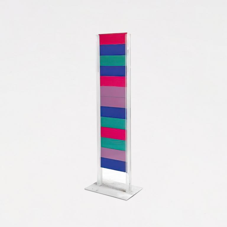 Catalogue raisonné, Albert Chubac, Colonne en plexiglas multicolore sur support transparent