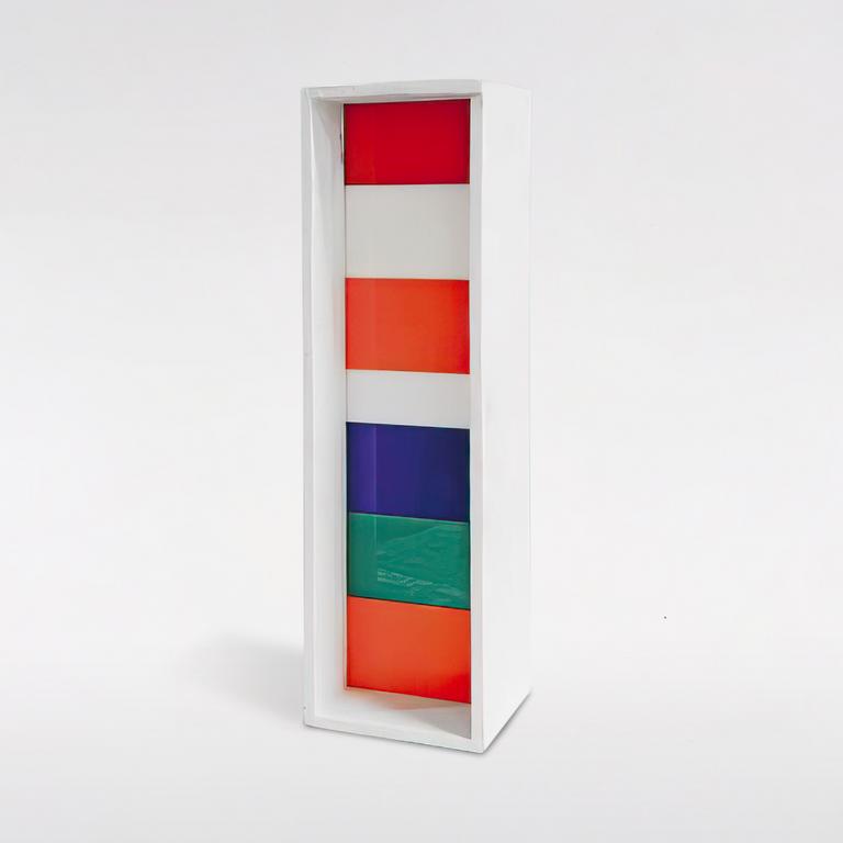 Catalogue raisonné, Albert Chubac, Colonne modifiable aux 3 plaques orange, 1972