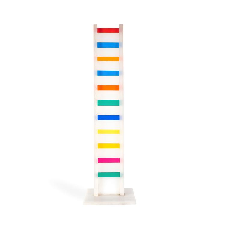 Catalogue raisonné, Albert Chubac, Sculpture modifiable, maquette multicolore en plexiglas, 1971