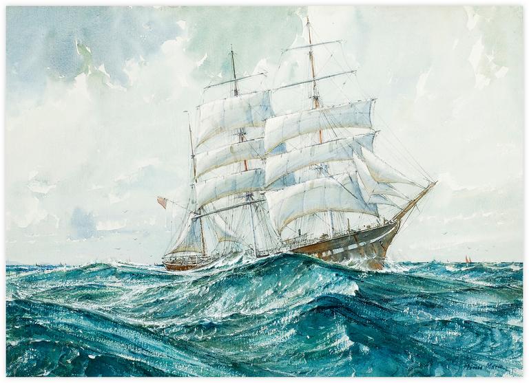 Catalogue raisonné, Marin Marie, Trois mâts dans une mer formée