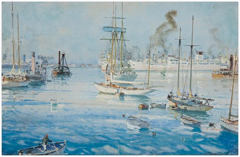 Catalogue raisonné, Marin Marie, Casablanca : barques, voiliers et paquebots amarrés