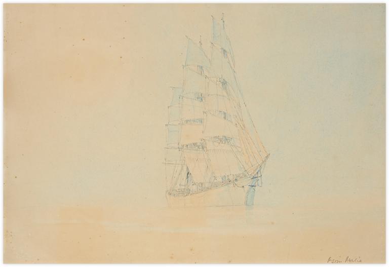 Catalogue raisonné, Marin Marie, Voilier à trois mâts
