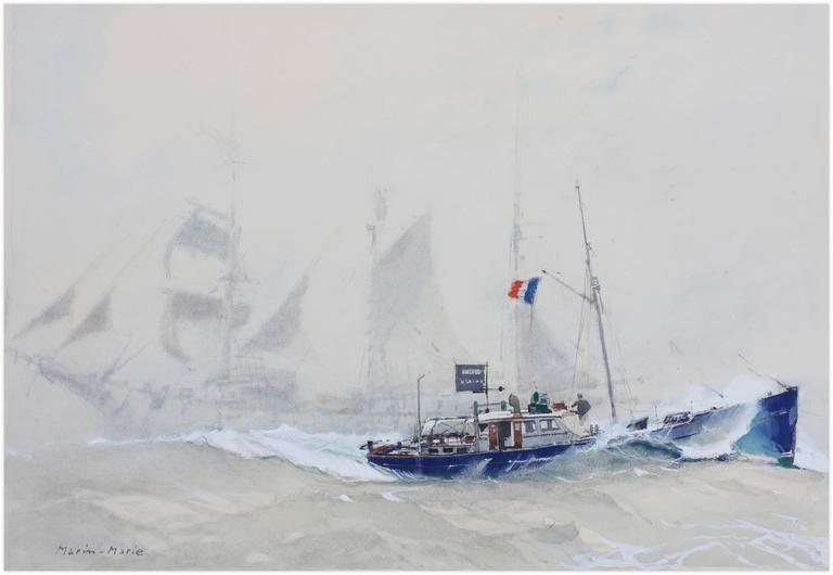 Catalogue raisonné, Marin Marie, Arielle croisant un terre-neuvier