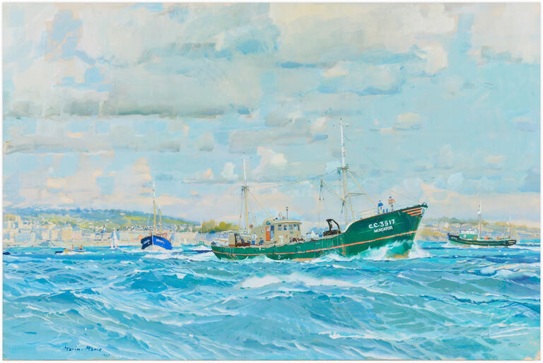 Marin Marie, Le Mercator, 1957, gouache