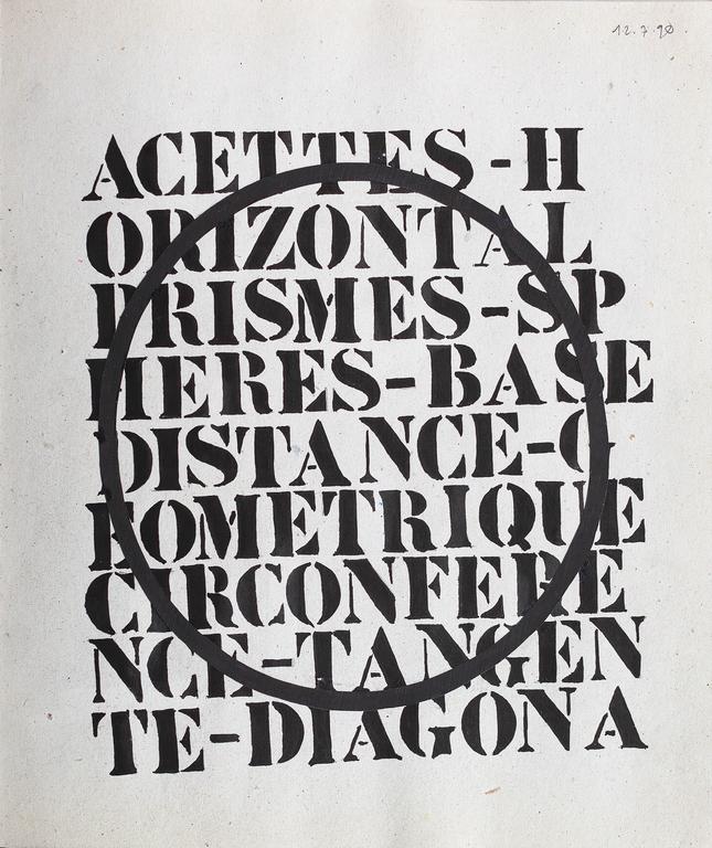 Catalogue raisonné, Henri Foucault, Dessin acettes - 1990