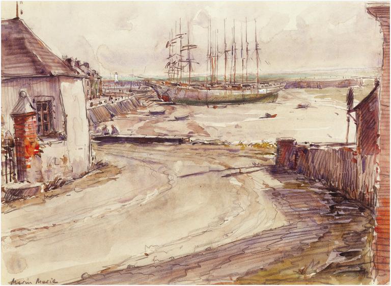 Catalogue raisonné, Marin Marie, Morutiers au sec à Cancale, 1930
