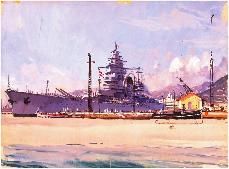 Catalogue raisonné, Marin Marie, Le Richelieu à quai à Dakar en 1940