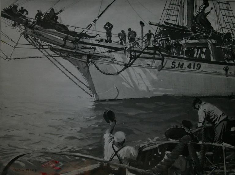 Catalogue raisonné, Marin Marie, La Partance du morutier à Saint Malo