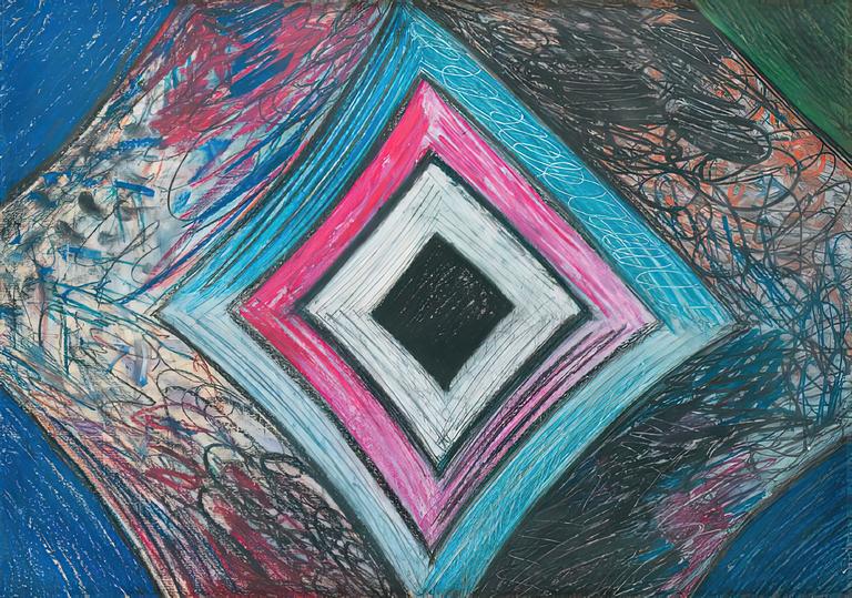 Catalogue raisonné, Robert Malaval, Pastel Vortex (rose et bleu) - 1978