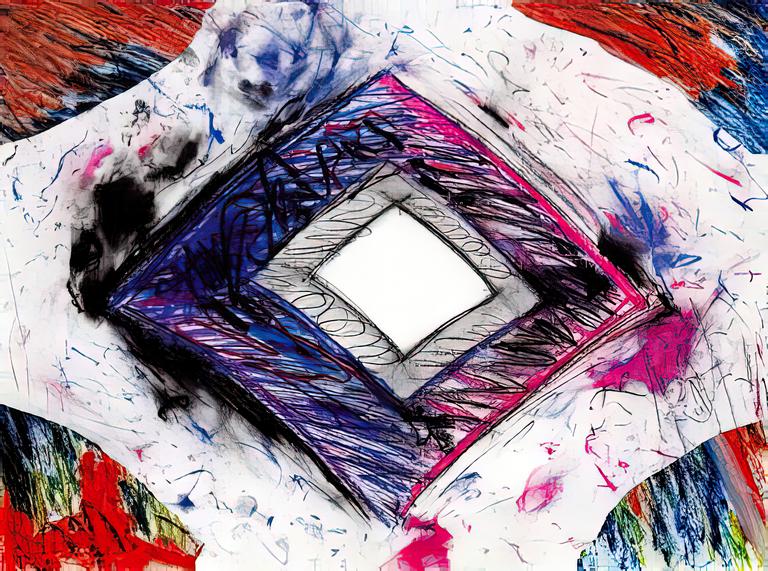 Catalogue raisonné, Robert Malaval, Pastel Vortex (rouge-rose) - 1978