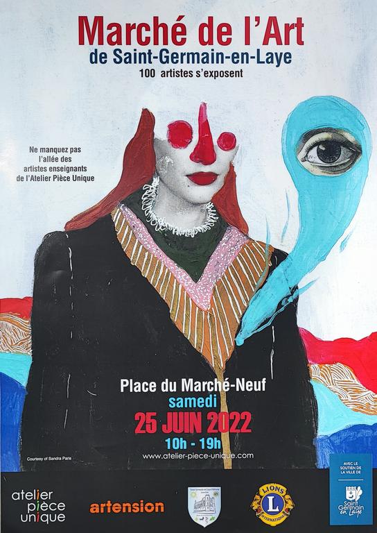 affiche marché de l'art de saint-germain-en-laye