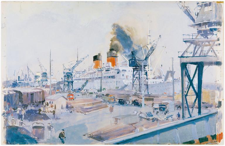 Catalogue raisonné, Marin Marie, Le Colombie dans le port du Havre