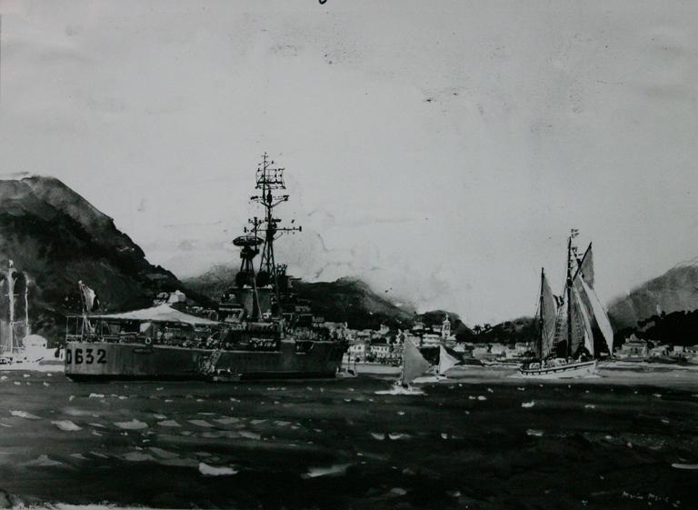 Catalogue raisonné, Marin Marie, Rade des Saintes, Constance quittant les Antilles