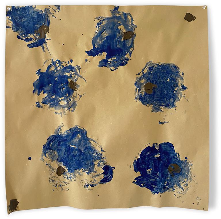 Catalogue raisonné de Jacques Martinez, Sans titre (6 fleurs bleues), 2018