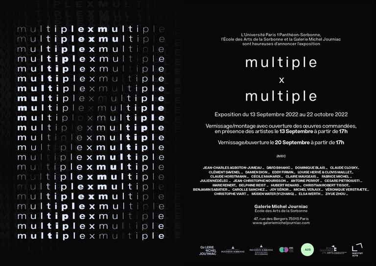 Exposition Multiple x Multiple 13/09 - 22/10 Galerie Michel Journiac